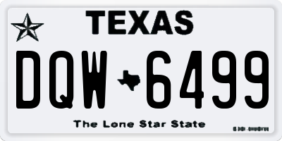 TX license plate DQW6499
