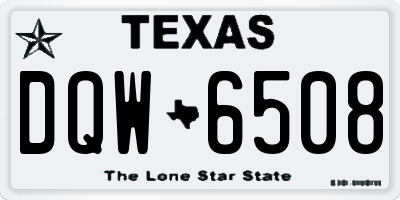 TX license plate DQW6508
