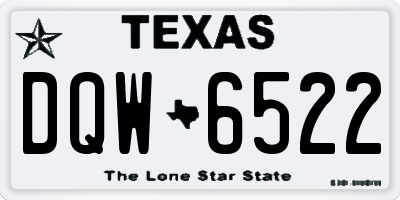 TX license plate DQW6522