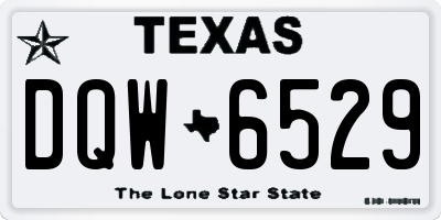 TX license plate DQW6529
