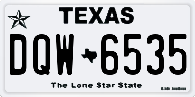 TX license plate DQW6535
