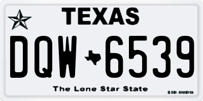 TX license plate DQW6539
