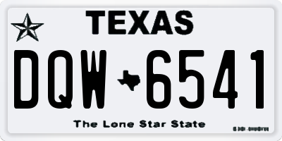 TX license plate DQW6541
