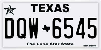 TX license plate DQW6545