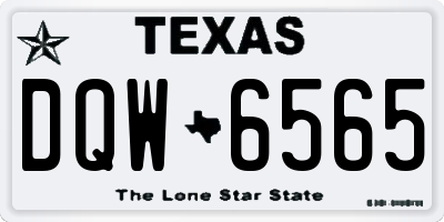 TX license plate DQW6565