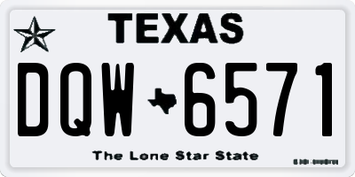 TX license plate DQW6571