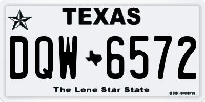 TX license plate DQW6572