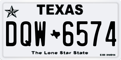 TX license plate DQW6574