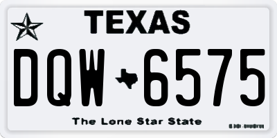 TX license plate DQW6575