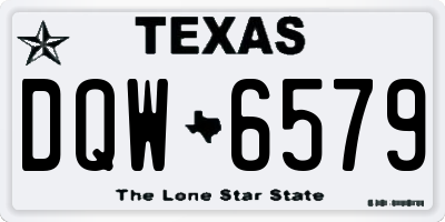 TX license plate DQW6579