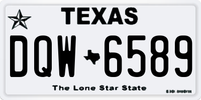 TX license plate DQW6589