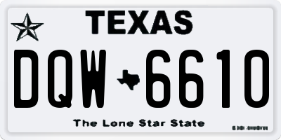 TX license plate DQW6610