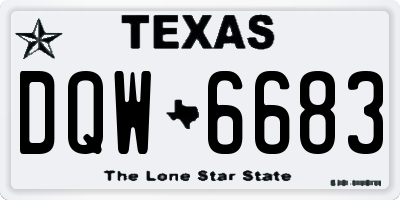 TX license plate DQW6683