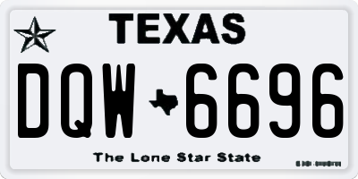 TX license plate DQW6696
