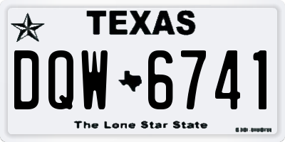 TX license plate DQW6741