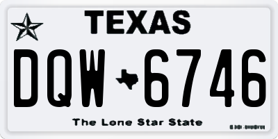 TX license plate DQW6746
