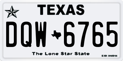 TX license plate DQW6765
