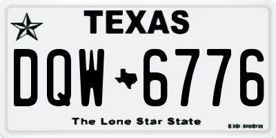 TX license plate DQW6776