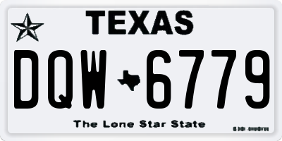 TX license plate DQW6779