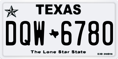 TX license plate DQW6780