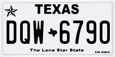 TX license plate DQW6790