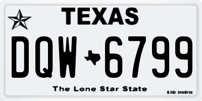 TX license plate DQW6799