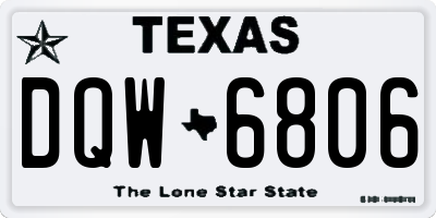TX license plate DQW6806