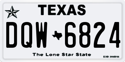 TX license plate DQW6824