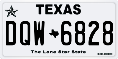 TX license plate DQW6828