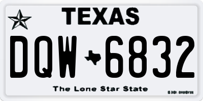 TX license plate DQW6832
