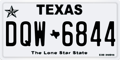 TX license plate DQW6844