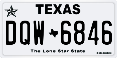 TX license plate DQW6846