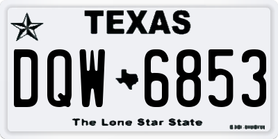 TX license plate DQW6853