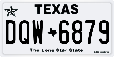 TX license plate DQW6879