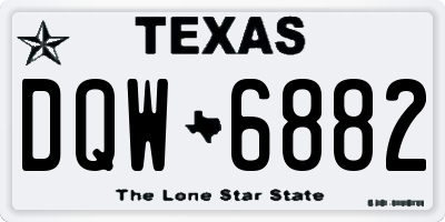 TX license plate DQW6882