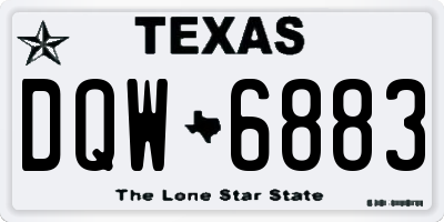 TX license plate DQW6883