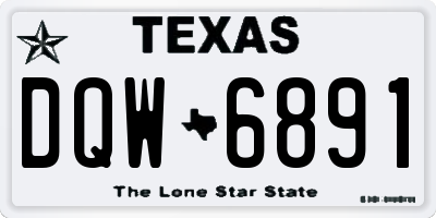 TX license plate DQW6891