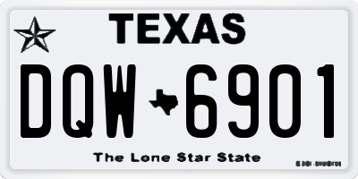 TX license plate DQW6901