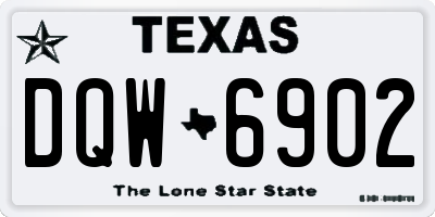 TX license plate DQW6902