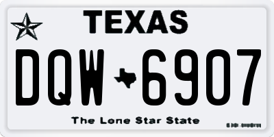 TX license plate DQW6907