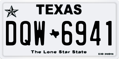 TX license plate DQW6941