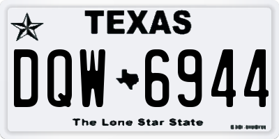 TX license plate DQW6944