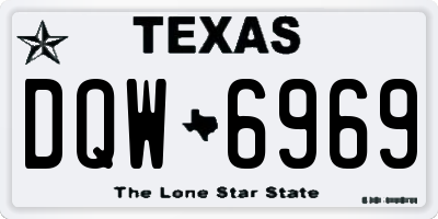 TX license plate DQW6969