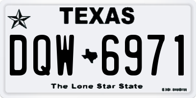 TX license plate DQW6971
