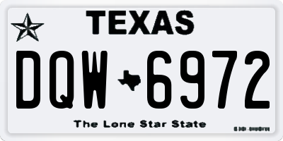 TX license plate DQW6972