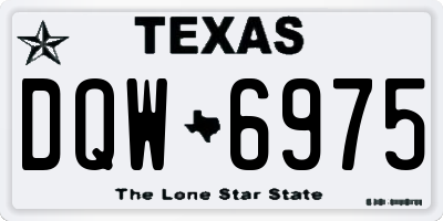 TX license plate DQW6975