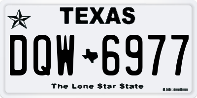 TX license plate DQW6977