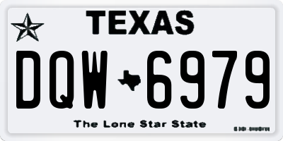 TX license plate DQW6979