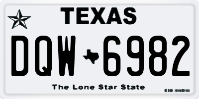 TX license plate DQW6982