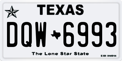 TX license plate DQW6993